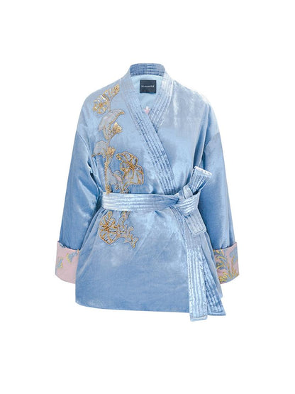 M essential Mackay designer cut-and-appliqué folded puffer jacket - rain.