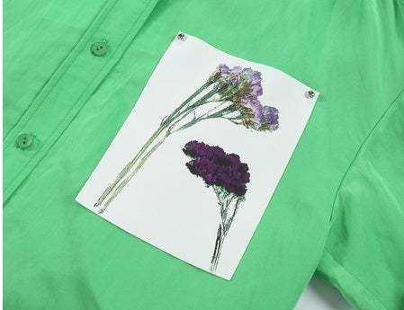 COMME MOI Lv Yan designer dopamine women's peak-necked silhouette shirts - MILA.