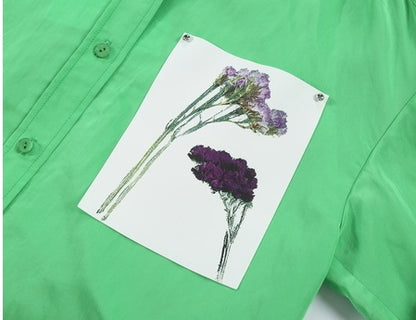 COMME MOI Lv Yan designer dopamine women's peak-necked silhouette shirts - MILA.