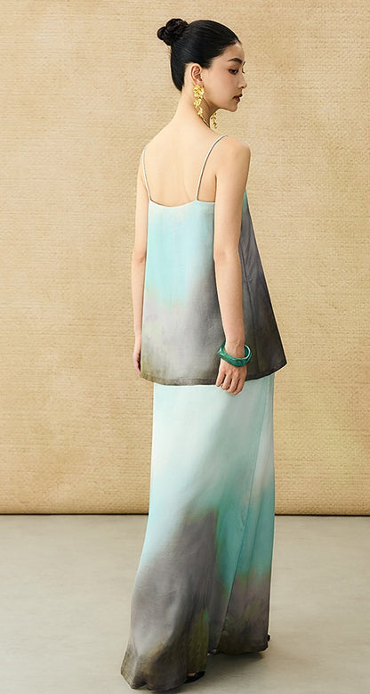 HECO Chinese Blended Temperament Silk Drape Hip Skirt - SOULS .