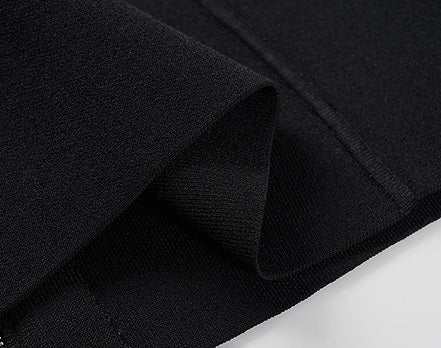 COMME MOI Lu Yan Designer's new women's small stand-up collar black knitted jacket - MEND.