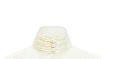 M essential Mackay designer cream collar silhouette shirt skirt - kans.