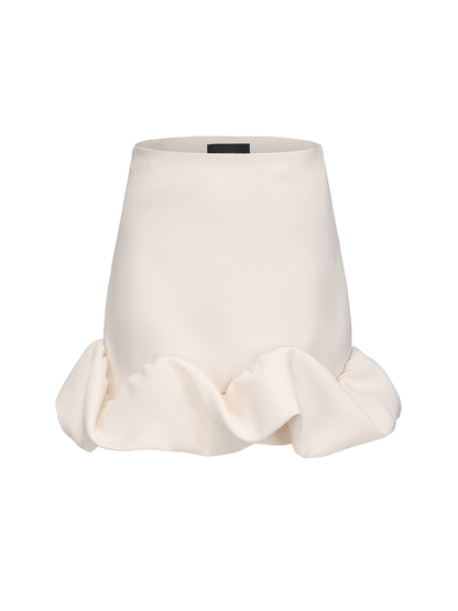 ATELIER MISS LU Hem Cloud Surround Spliced Style Short Skirt - HEAT