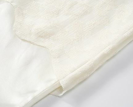 COMME MOI  silk embroidered white skirt - ABBA.