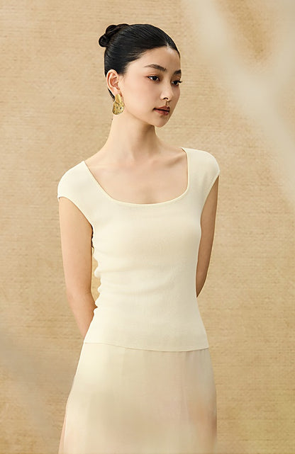 HECO Chinese U-neck Shoulder Top Early Summer Popular Cool Wear - MART.