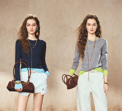 ANNASPEAK fake two pieces wool knit-LIAM.