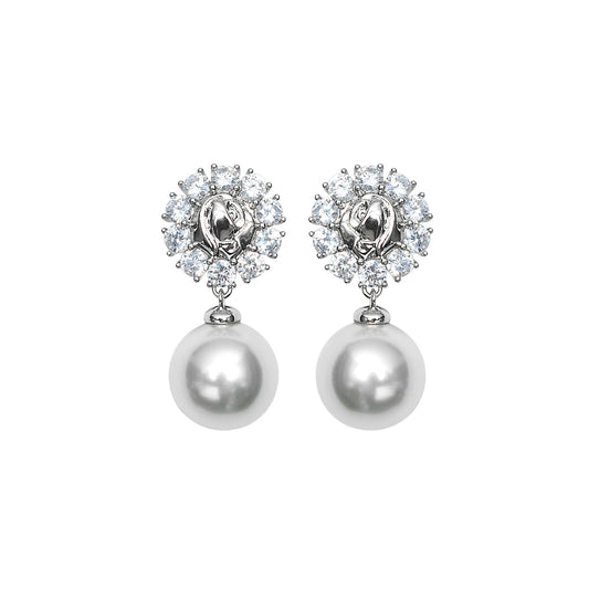 FAME Rose Diamond Stud Earrings - BRIGHTON