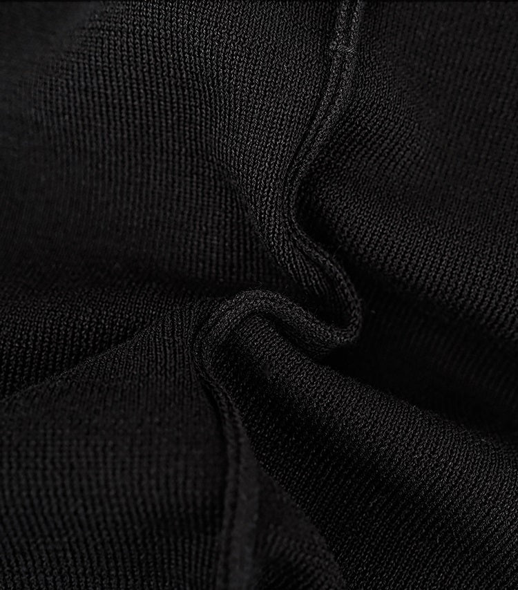 HECO Chinese Versatile Beveled Side Buckle V-Neck Knit Top - BREA.