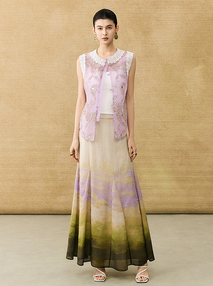 HECO Chinese Atmosphere Summer Drape Elegant Straight Skirt - MUSC.