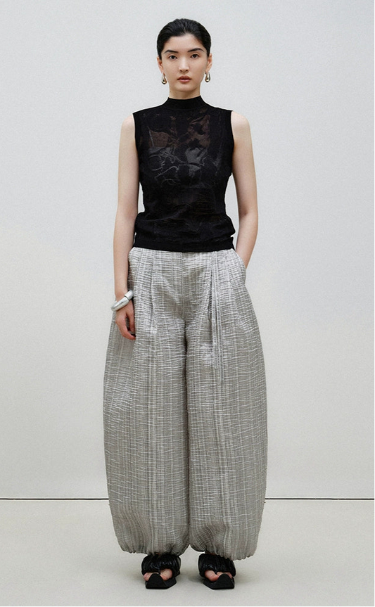 ZHUCHONGYUN black fashionable simple knitted sleeveless top-ASTA.