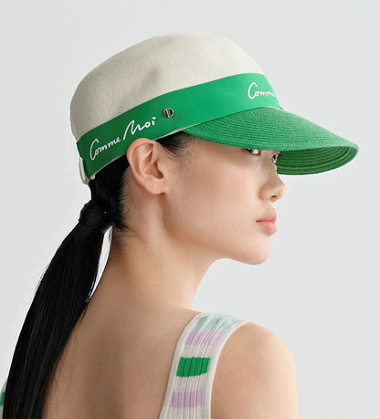 COMME MOI summer logo webbing cap visor - LILY.