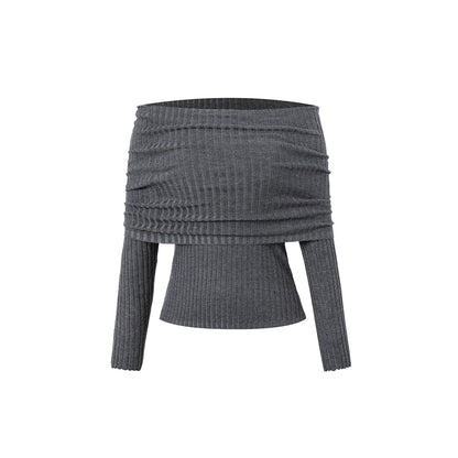 SUN YUER Knitted off-shoulder top and high-end skirt set - GENEVA