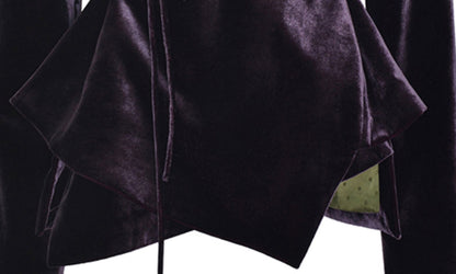 M essential Mackay designer fuchsia velvet jacket - silver