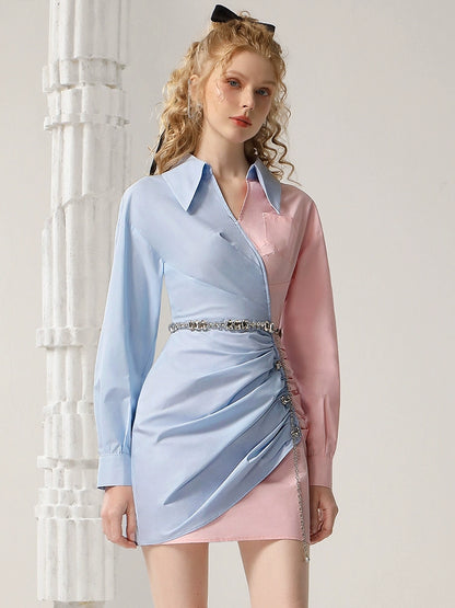 CHECOCRE Stubble Ke Fashion Simple Waist Chain Diamond Metal Belt - ROMEO