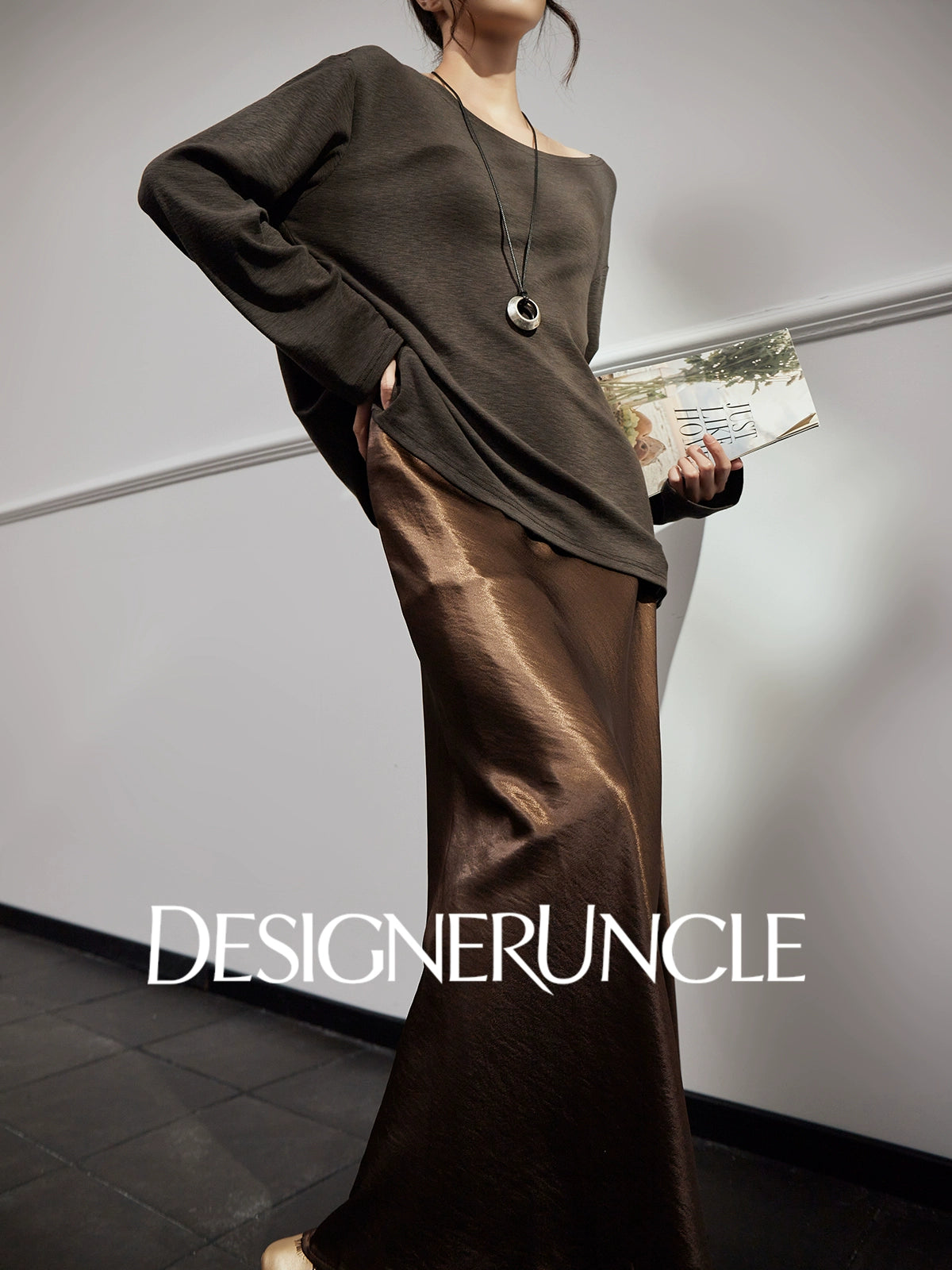 DGU "Obscure" women's new retro loose slimming versatile high-end top trend- Frances ?