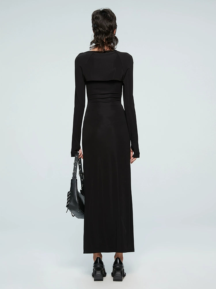 ANNAKIKI Deconstructed Four-pointed Star Split Dress Shoulder Jacket-WEEWKIE