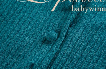 Le Palais Blue Knit Comfortable  Cardigan Mermaid Skirt Set-NIK