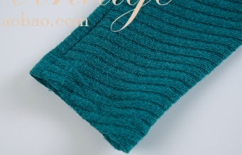 Le Palais Blue Knit Comfortable  Cardigan Mermaid Skirt Set-NIK