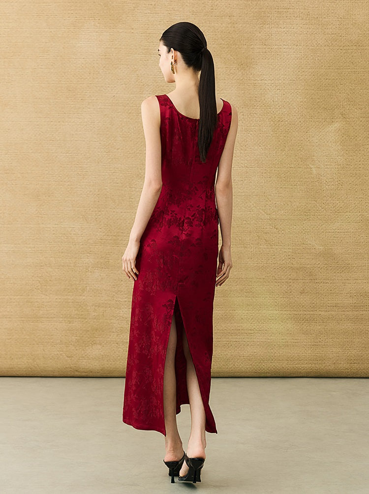 HECO Chinese Style Acetate Shirder Dress - LOLA.