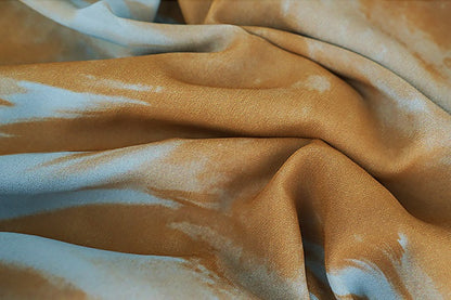 HECO Chinese V-neck wavy sleeve summer big resort dress - AMAZE .