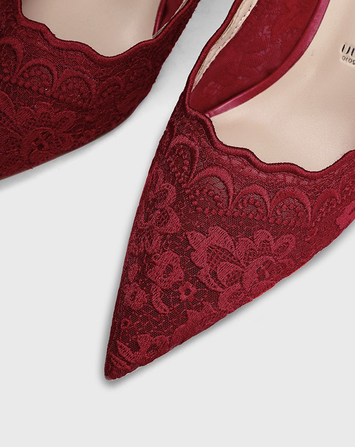 Pjjuu Red Chinese Style Xiuhe Wedding Shoes - GABRIEL