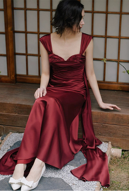 GOUDIN Toast bridal light high-end satin dress -OLGA.