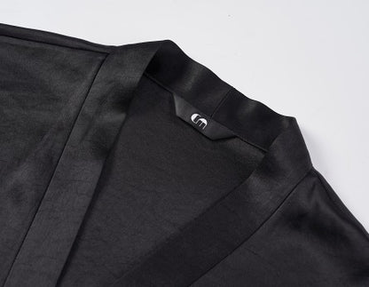 COMME MOI  Summer Chinese Placket Cardigan Draped Jacket - PAISELY.