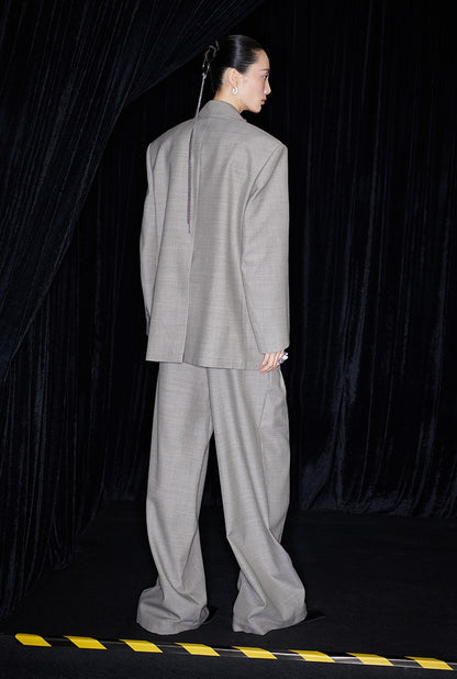 M essential Mackay designer skinny wool orchid crystal lamp tassel bead suit - TONY.