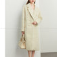 DPLAY's  beige oatmeal winter double-breasted long wool coat- Kida