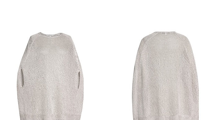 ZHUCHONGYUN two-piece knit loose crew neck top and maxi skirt set -SUOH.