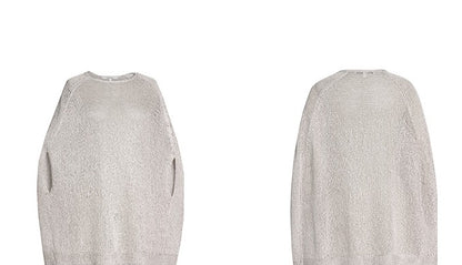 ZHUCHONGYUN two-piece knit loose crew neck top and maxi skirt set -SUOH.