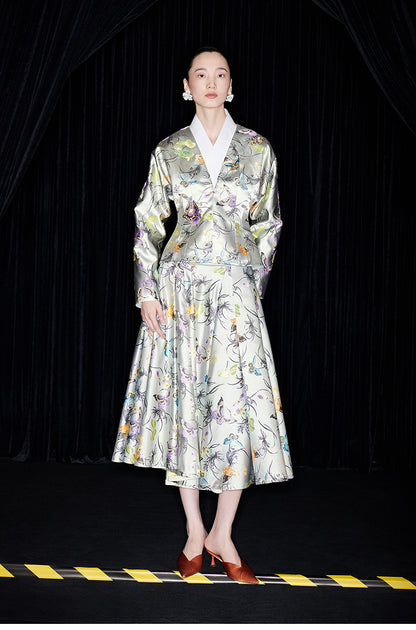 M essential Mackay designer Butterfly Beaded Waist Short Jacket - sake.