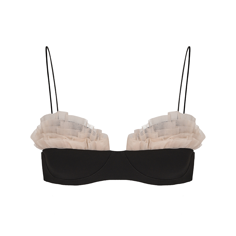 ATELIER MISS LU Tulle Cascade Stitching Design Camisole - UNITE.