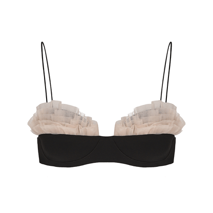 ATELIER MISS LU Tulle Cascade Stitching Design Camisole - UNITE.