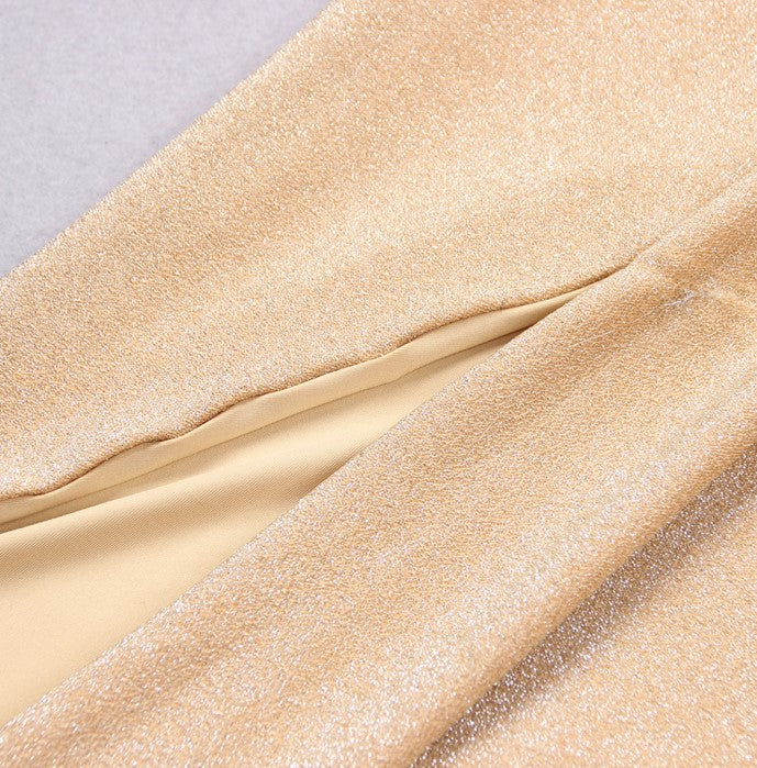 DOLLY High End Nude Swing Neck Sleeveless Waist Baring Irregular Hem Cocktail-LYLA