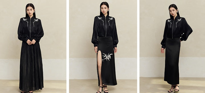 HECO 100% Acetate Long Sleeve Jacket Women - kyle.