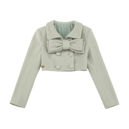 Le Palais Vintage Elegant cropped jacket with large lapel + high-waisted corporate hip suit skirt-Merritt.