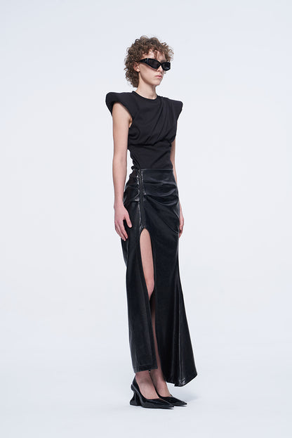 ANNAKIKI designer model Four-pointed star one-piece skirt-LOULAN