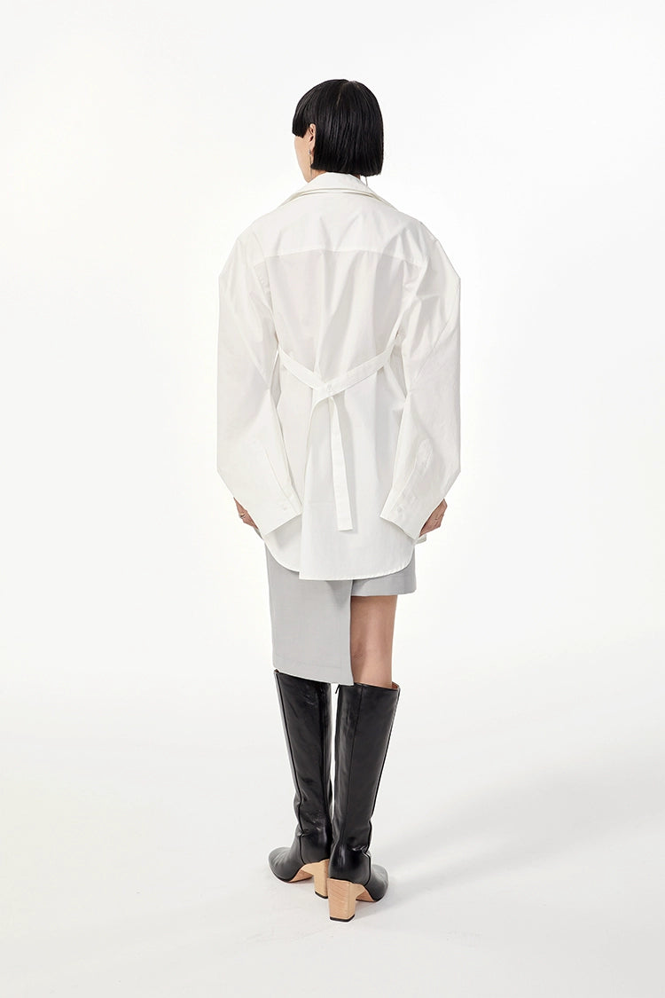 TINY IN double-collar design silhouette 3d green Shirt-JOJO