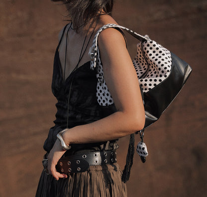 IUBALLET Polka Dot Tote Contrasting Armpit Bag - RULES.