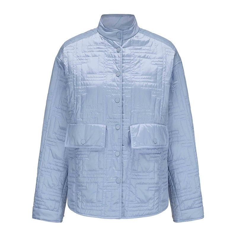 ATELIER MISS LU  Fall/Winter Glacier Blue quilted padded jacket - HAILEY.