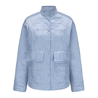 ATELIER MISS LU  Fall/Winter Glacier Blue quilted padded jacket - HAILEY.