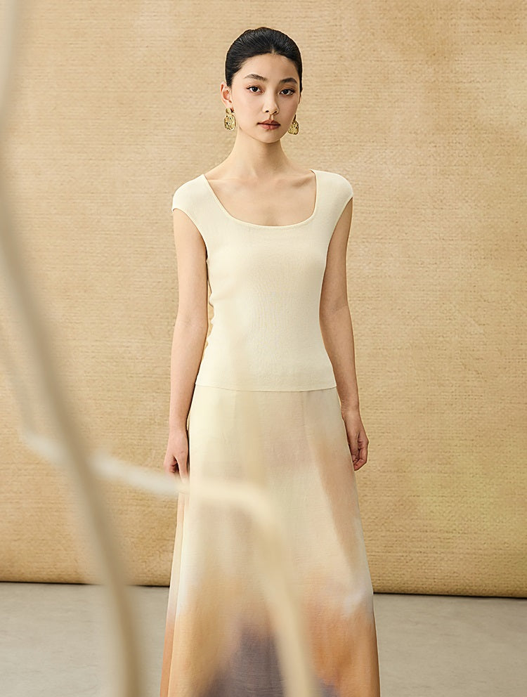 HECO Chinese U-neck Shoulder Top Early Summer Popular Cool Wear - MART.