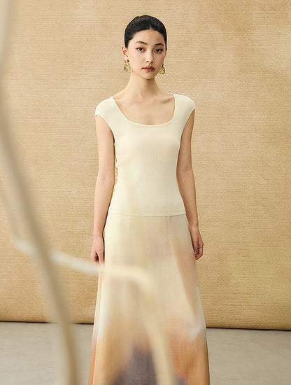 HECO Chinese U-neck Shoulder Top Early Summer Popular Cool Wear - MART.