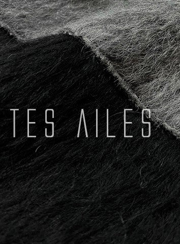 LE VENT&TES AILES French luxury fine long color-block wool coat -ALEC.