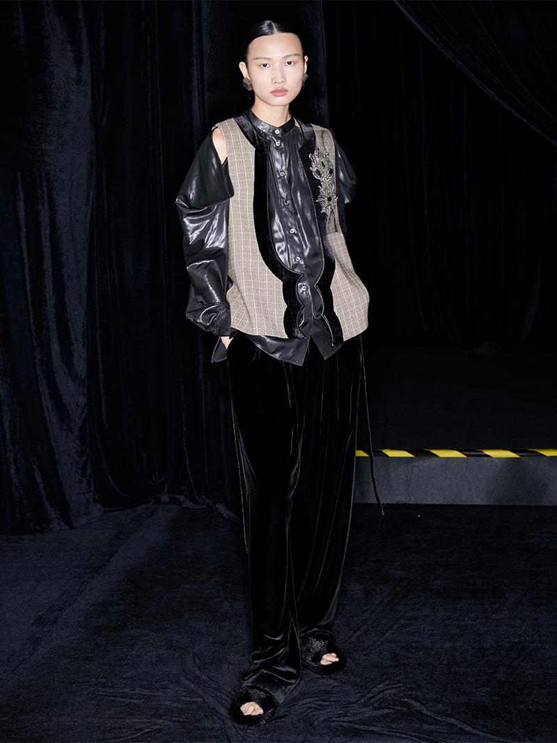 M essential Mackay designer multi-layered embroidered ethnic vest - jack.