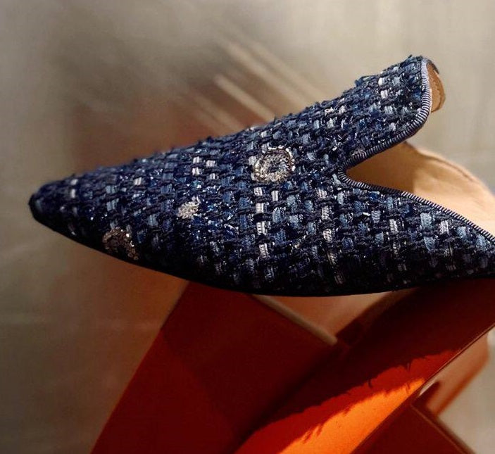 B-FEI hand-knitted pointed toe shoes-GACH.