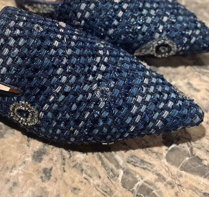 B-FEI hand-knitted pointed toe shoes-GACH.