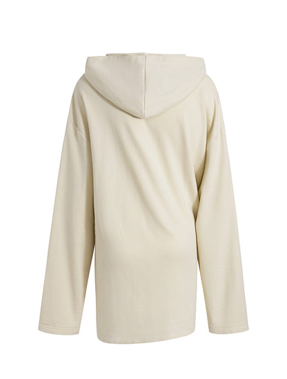 Autumn Winter luxury hoodie pinched pleated waist sweatshirt - kIC