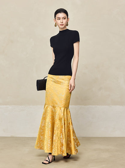 HECO Pit Strip Half-high Neck Short Sleeve T-Shirt - FLY.